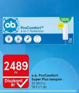 Tesco o.b. ProComfort Super Plus tampon ajánlat