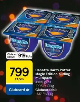 Tesco Danette Harry Potter Magic Edition puding multipack ajánlat