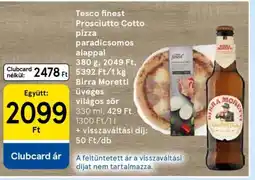 Tesco Tesco finest Prosciutto Cotto pizza paradicsomos alappal ajánlat