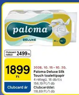 Tesco Paloma Deluxe Silk Touch toalettpapír ajánlat