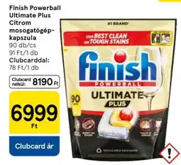 Tesco Finish Powerball Ultimate Plus Citrom mosogatógép-kapszula ajánlat