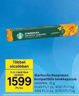 Tesco Starbucks Nespresso kompatibilis kávékapszula ajánlat