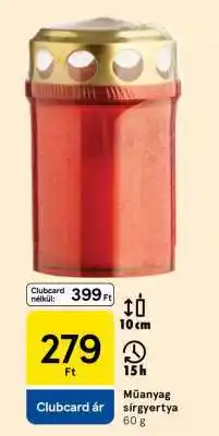 Tesco Műanyag sírgyertya ajánlat