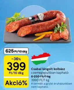 Tesco CSABAI Lángolt kolbász ajánlat