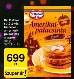 Tesco Dr. Oetker sütőtökös, fűszeres amerikai-palacsinta alappor ajánlat