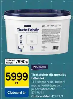 Tesco Tisztafehér diszperziós falfesték ajánlat