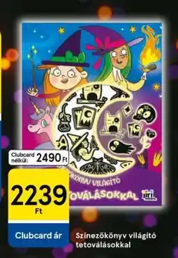 Tesco Színezőkönyv világító tetoválásokkal ajánlat
