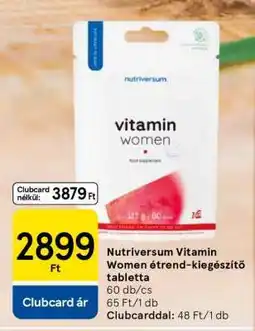 Tesco Nutriversum Vitamin Women étrend-kiegészítő tabletta ajánlat