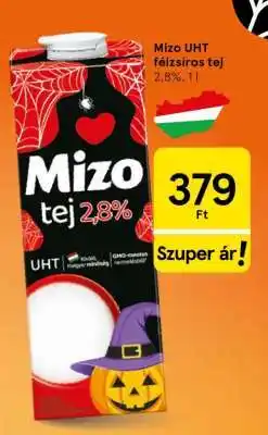 Tesco Mizo UHT félszíros tej ajánlat