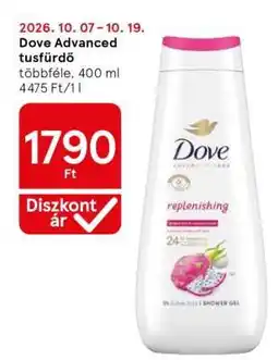Tesco Dove Advanced tusfürdő ajánlat