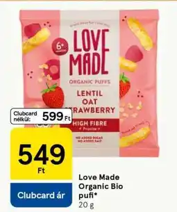 Tesco Love Made Organic Bio puff ajánlat