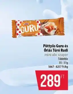 Coop Pöttyös Guru és Óriás Túró Rudi ajánlat