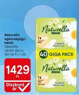 Tesco Naturella egészségügyi betét ajánlat