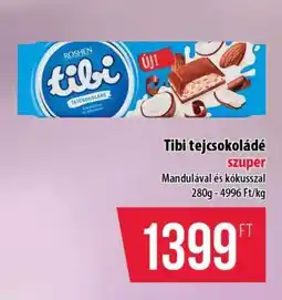 Coop TIBI Tejcsokoládé ajánlat