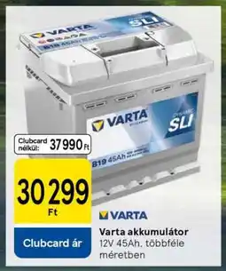 Tesco Varta akkumulátor ajánlat