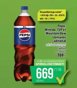 Coop Pepsi, Mirinda, 7UP és Mountain Dew szénsavas üdítőital ajánlat