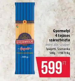 Coop Gyermelyi 4 tojásos száraztészta ajánlat