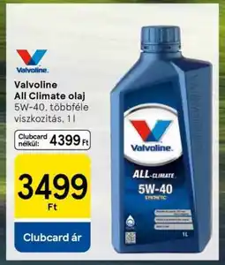 Tesco Valvoline All Climate olaj ajánlat