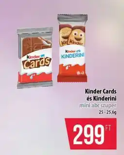Coop Kinder Cards és Kinderini ajánlat
