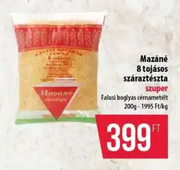 Coop Mazané 8 tojásos száraztészta ajánlat
