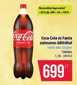 Coop Coca Cola és Fanta szénsavas üdítőital ajánlat