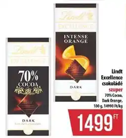 Coop Lindt Excellence Csokoládé ajánlat