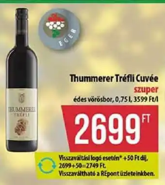 Coop THUMMERER TRÉFLI CUVÉE ajánlat
