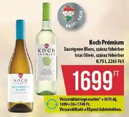 Coop Koch Prémium Sauvignon Blanc, Irsai Olivér ajánlat