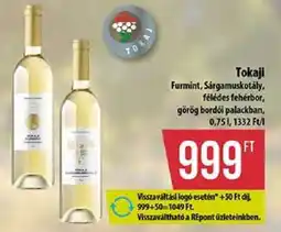 Coop Tokaji Furmint, Sárgamuskotály ajánlat