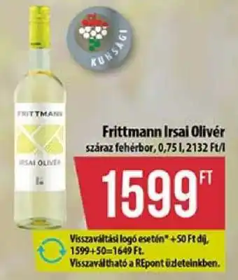 Coop Frittmann Irsai Olivér ajánlat