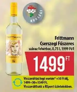 Coop Frittmann Cserszegi Fűszeres ajánlat