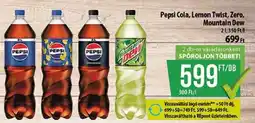 Coop Pepsi Cola, Lemon Twist, Zero, Mountain Dew ajánlat