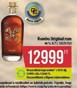 Coop Bumbu Original rum ajánlat