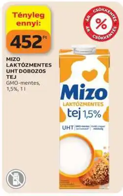 Auchan Mizo Laktózmentes UHT Dobozos Tej ajánlat