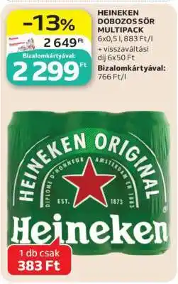 Auchan Heineken dobozos sör multipack ajánlat