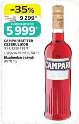 Auchan CAMPARI BITTER KESERŰLIKŐR ajánlat
