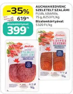 Auchan Auchan Kedvenc Szeletelt Szalámi ajánlat