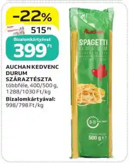 Auchan Auchan Kedvenc Durum Száraztészta ajánlat