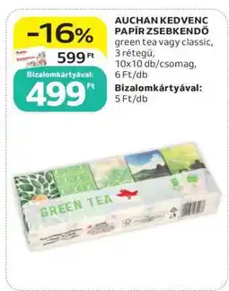 Auchan AUCHAN KEDVENC PAPÍR ZSEBKENDŐ ajánlat