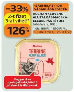 Auchan AUCHAN KEDVENC ALUTÁLKÁS MACSKAELEDEL PÁSTÉTOM ajánlat