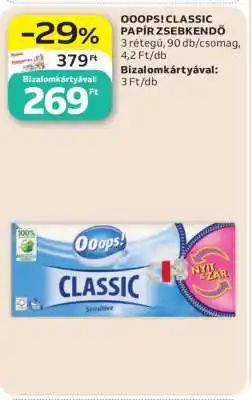 Auchan Ooops! Classic papír zsebkendő ajánlat