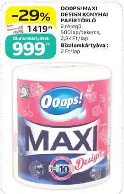 Auchan OOOPS! MAXI DESIGN KONYHAI PAPÍRTÖRLŐ ajánlat