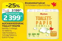 Auchan AUCHAN KEDVENC TOALETTPAPÍR ajánlat