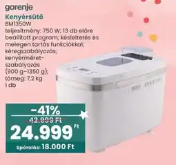 Spar gorenje kenyérsütő bm1350w ajánlat