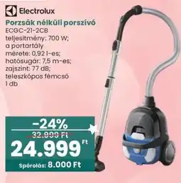 Spar Electrolux porzsák nélküli porszívó ajánlat