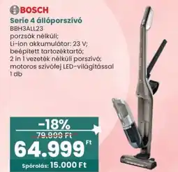 Spar Bosch Serie 4 állóporszívó BBH3ALL23 ajánlat