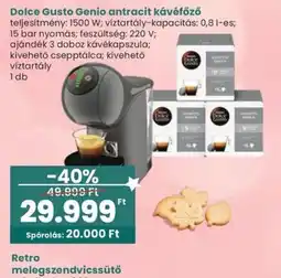 Spar Dolce Gusto Genio antracit kávéfőző ajánlat