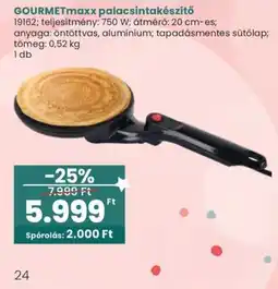Spar Gourmetmaxx palacsintakészítő ajánlat