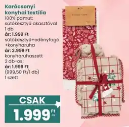 Spar Karácsonyi konyhai textília ajánlat