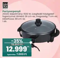 Spar SimpeX Basic partyserpenyő ajánlat